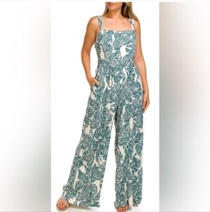 Luxology Palm Print Jumpsuit